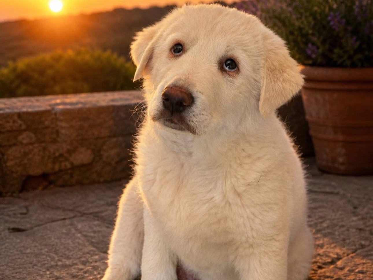 Adozione cane, maschio, Pastore maremmano Razza sconosciuta, 3 mesi, taglia grande, Siracusa